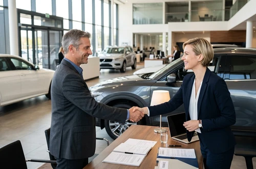 Customer getting answers about their car loan